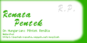 renata pentek business card