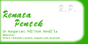 renata pentek business card
